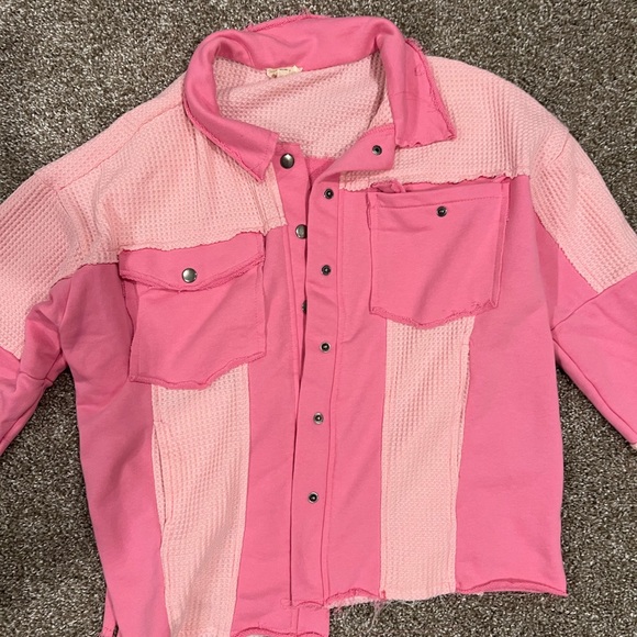 Pink POL shacket - Picture 2 of 3